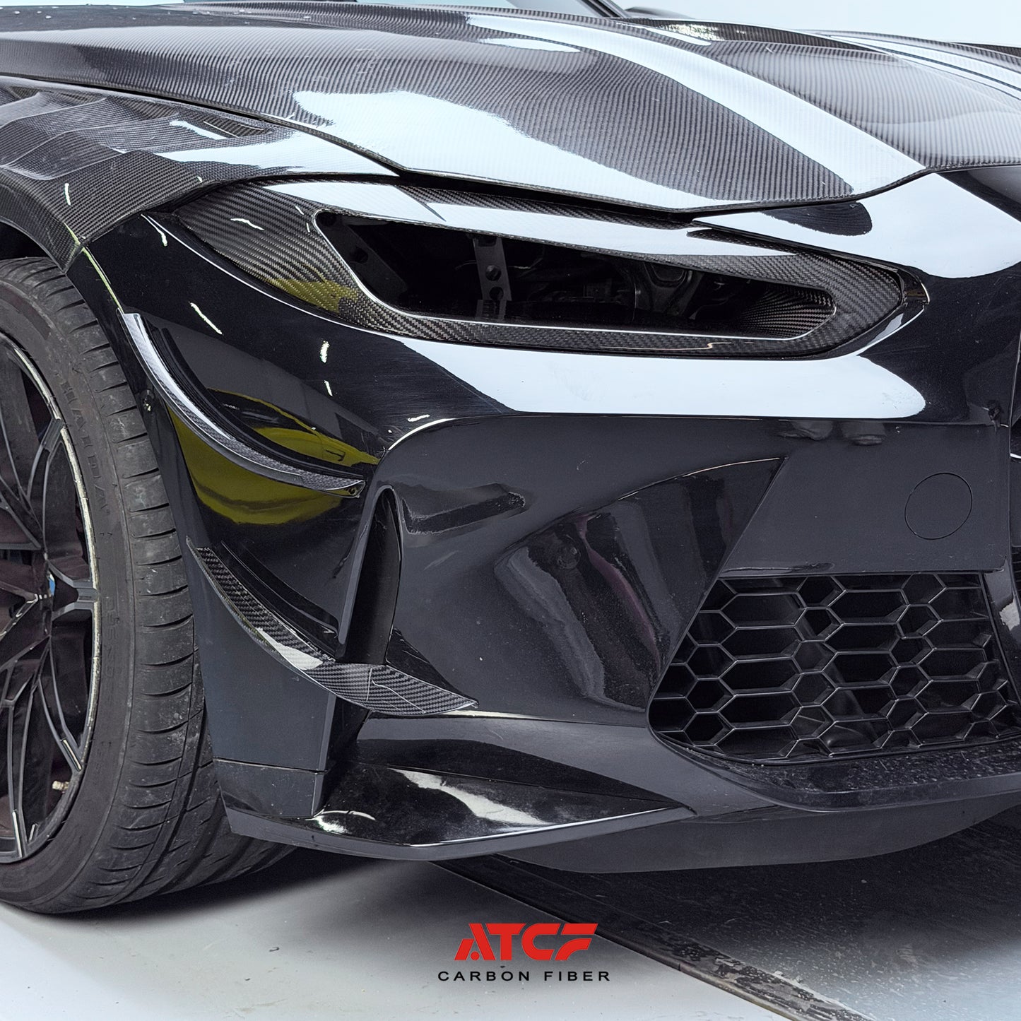 BMW G80/G81/G82/G83 Carbon Fiber V Front Canards