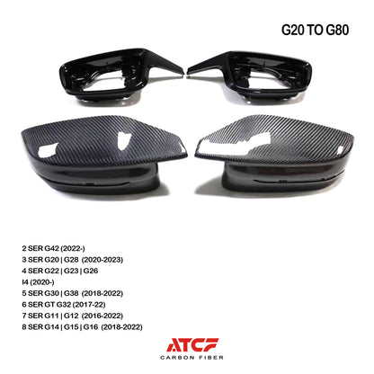 Calotte degli specchietti in fibra di carbonio per BMW G20 G22