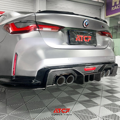 BMW G80/G81/G82/G83 Carbon Fiber Diffuser with Light AD Style 3pcs