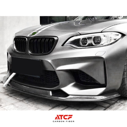 BMW F87 MTC in fibra di carbonio per labbro anteriore in carbonio a secco