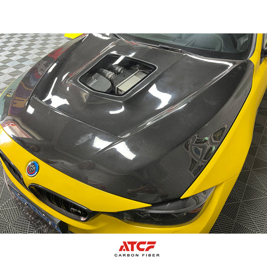BMW F80/F81/F82/F83 Carbon Fiber MP Hood with glassy