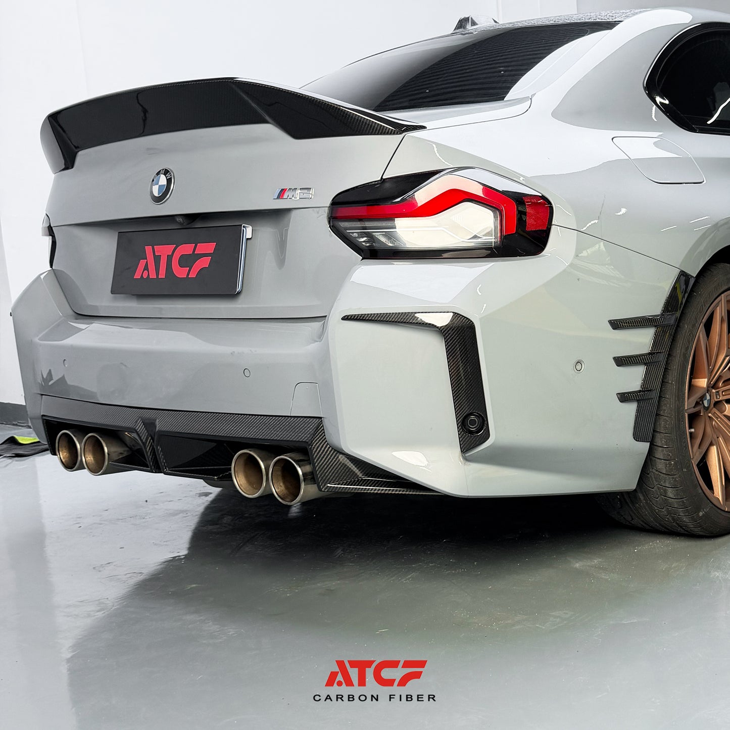 BMW G87 M2 Carbon Fiber Rear Bumper Trims