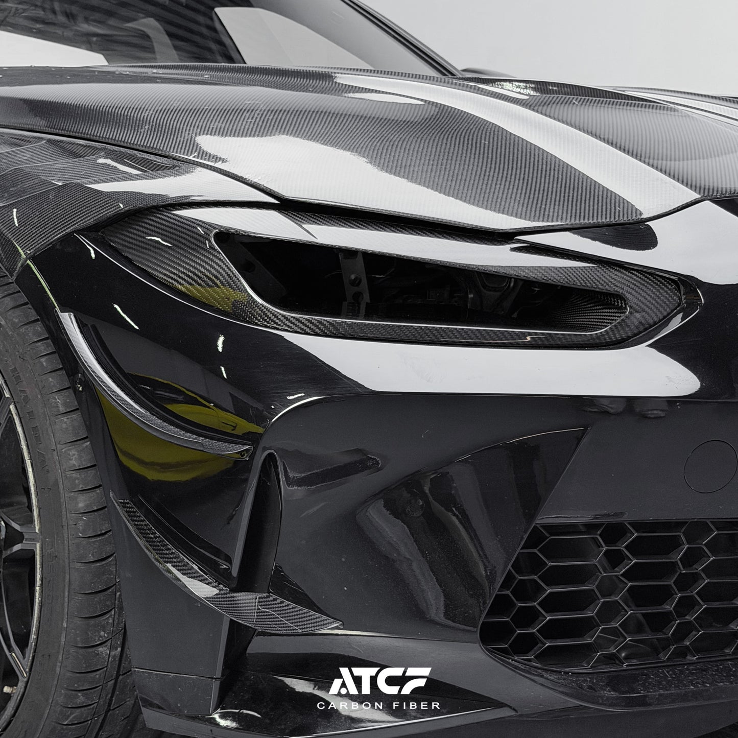 BMW G80 G82 M3M4Carbon Fiber  Headlight Delete Intake Duct