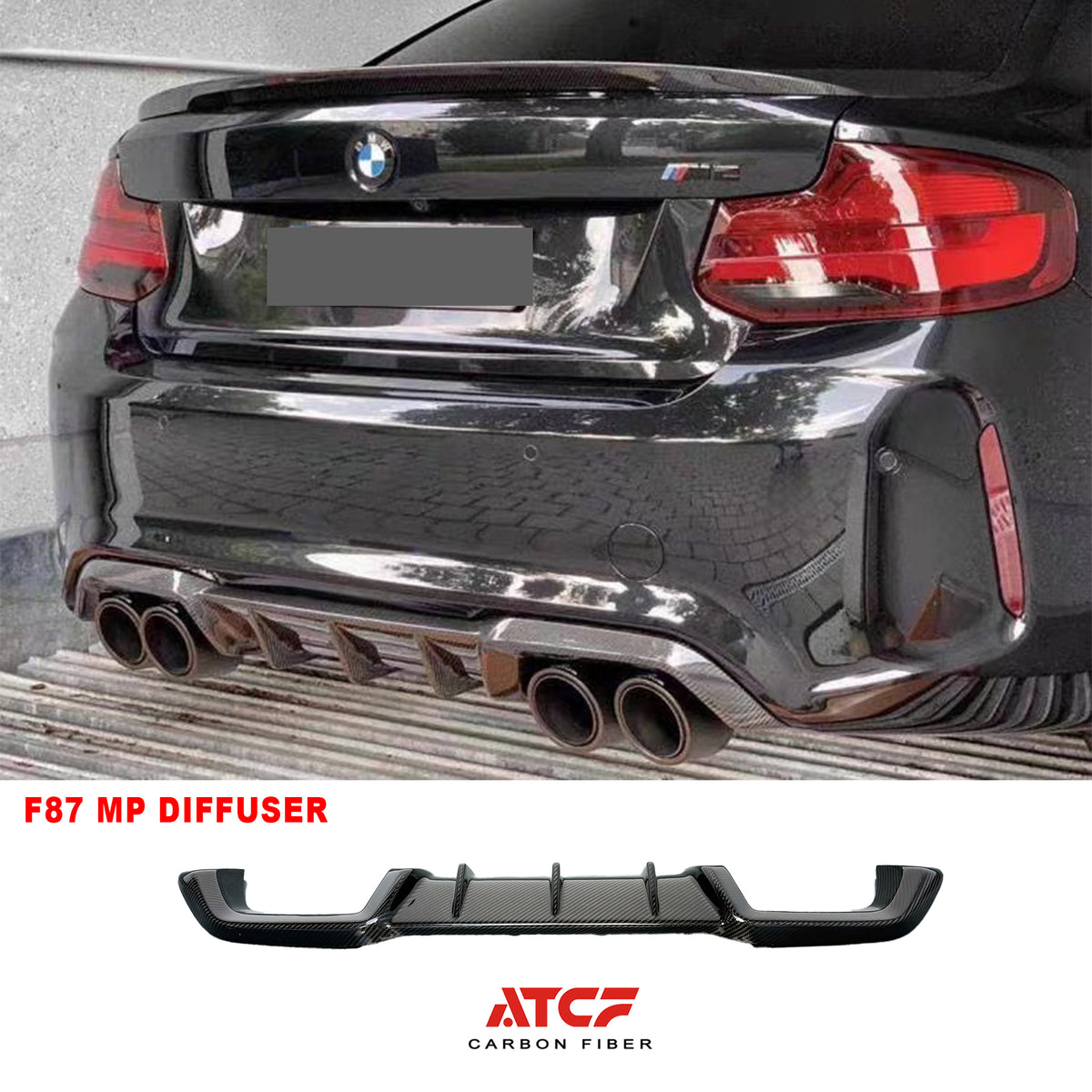 BMW F87 M2 M2C Carbon Fiber MP Diffuser