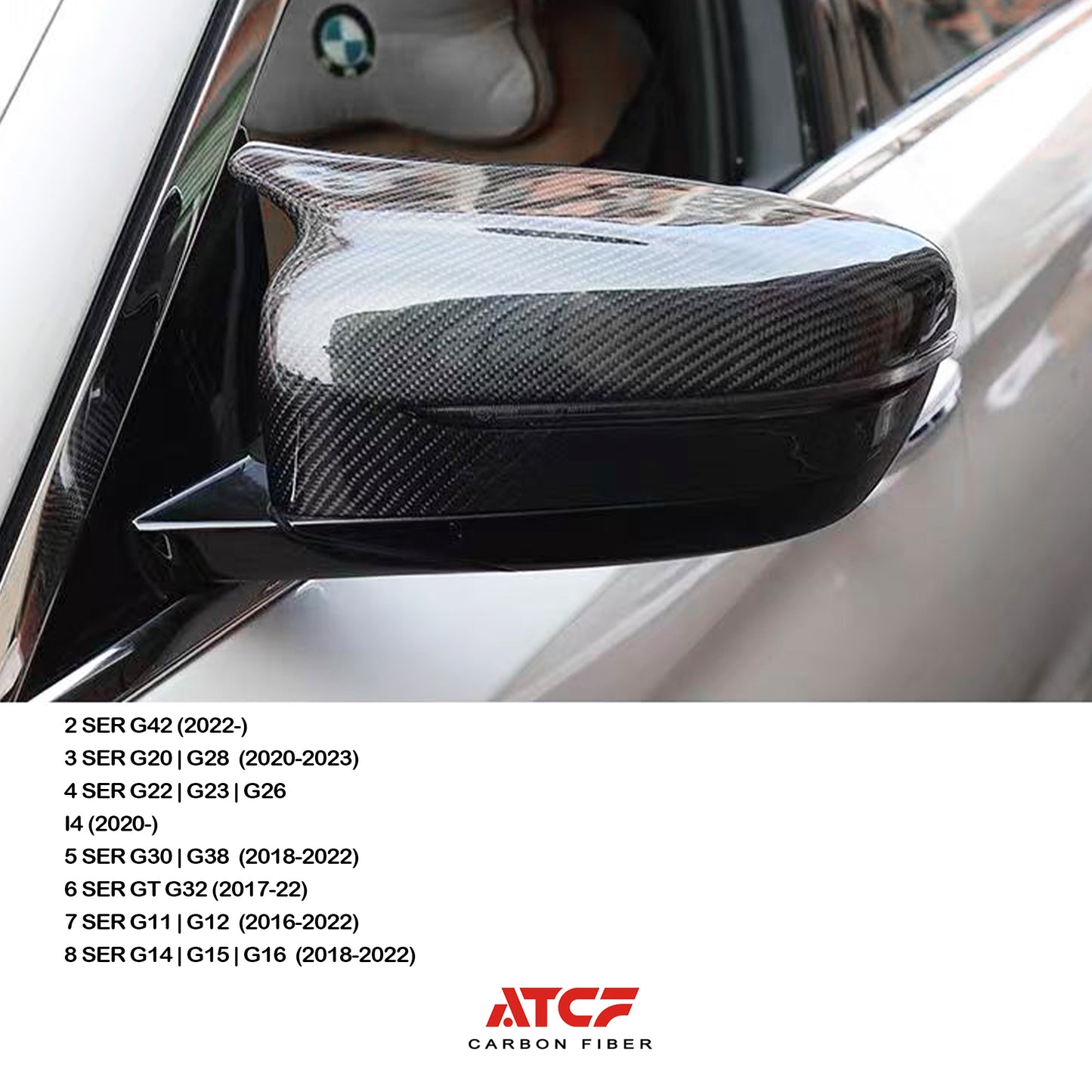 Calotte degli specchietti in fibra di carbonio per BMW G20 G22