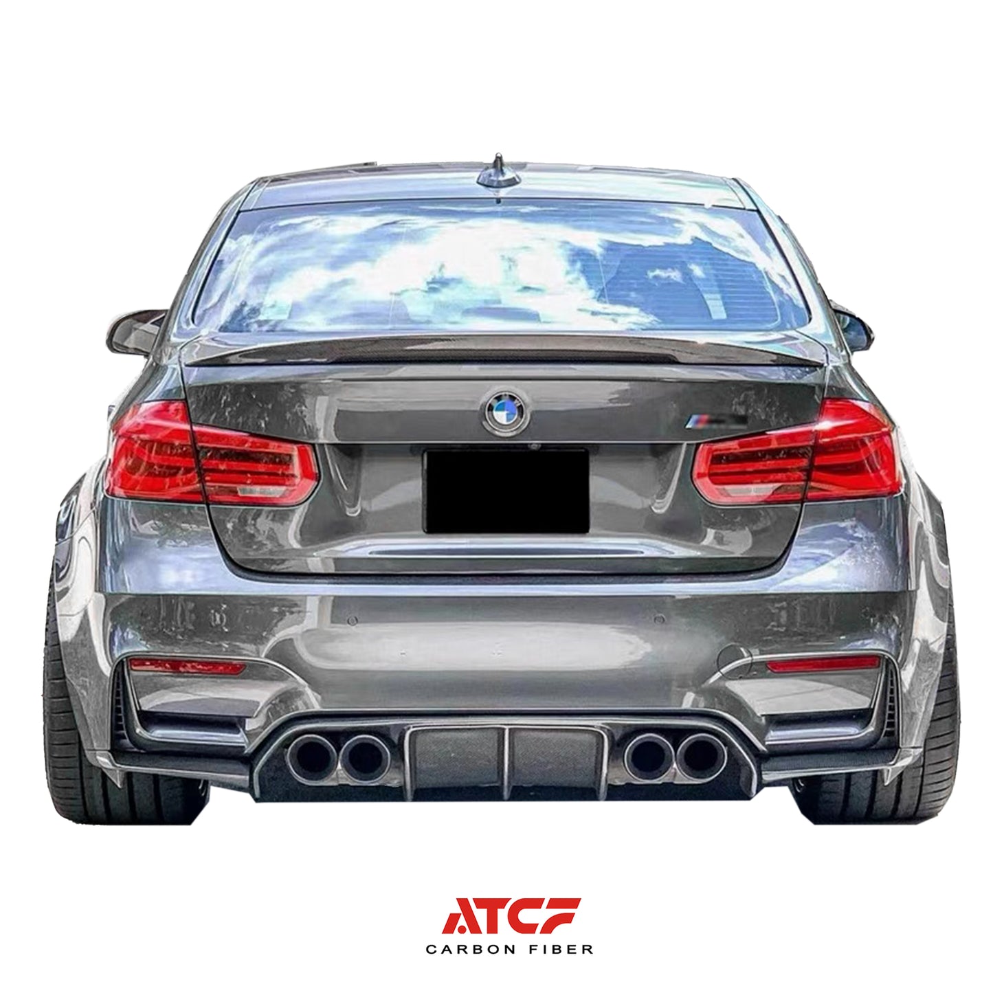 BMW F80 F82 F83 V Style Diffuser 3pcs Carbon Fiber