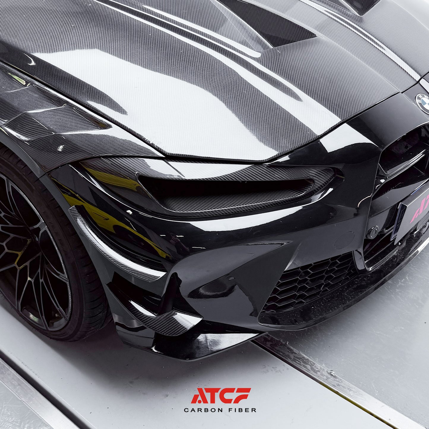 BMW G80 G82 M3M4Carbon Fiber  Headlight Delete Intake Duct