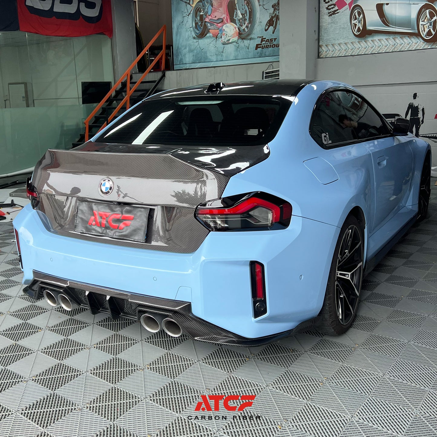 BMW G87 M2 Carbon Fiber  AF Diffuser 1PCS