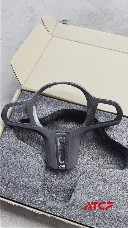 BMW G80/G81/G82/G83/G87 G20 G30 Carbon Fiber Steering Wheel Trim